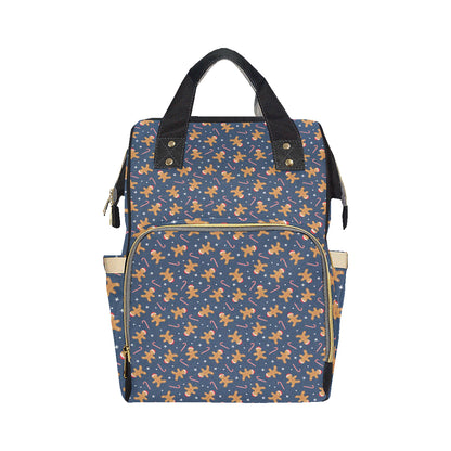 Gingerbread Pattern Print Design 01 Diaper Bag Backpack