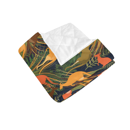 Kangaroos Pattern Print Design 07 Premium Quilt
