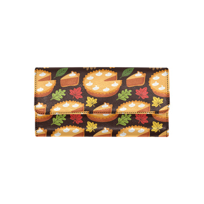 Pie Pattern Print Design A03 Women's Trifold Wallet