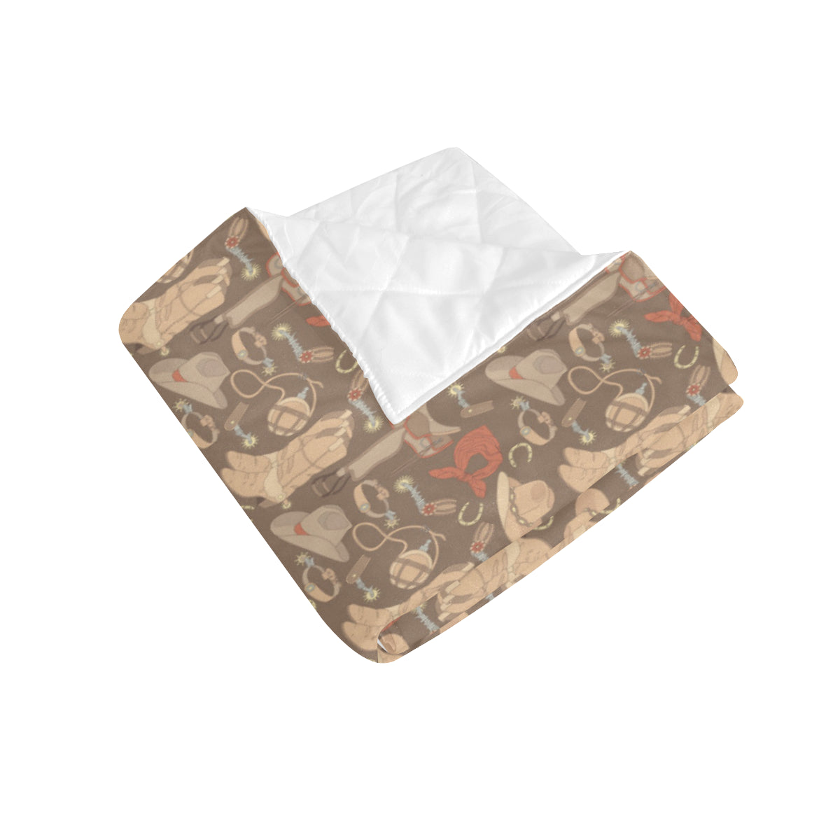Cowboy Pattern Print Design 02 Premium Quilt
