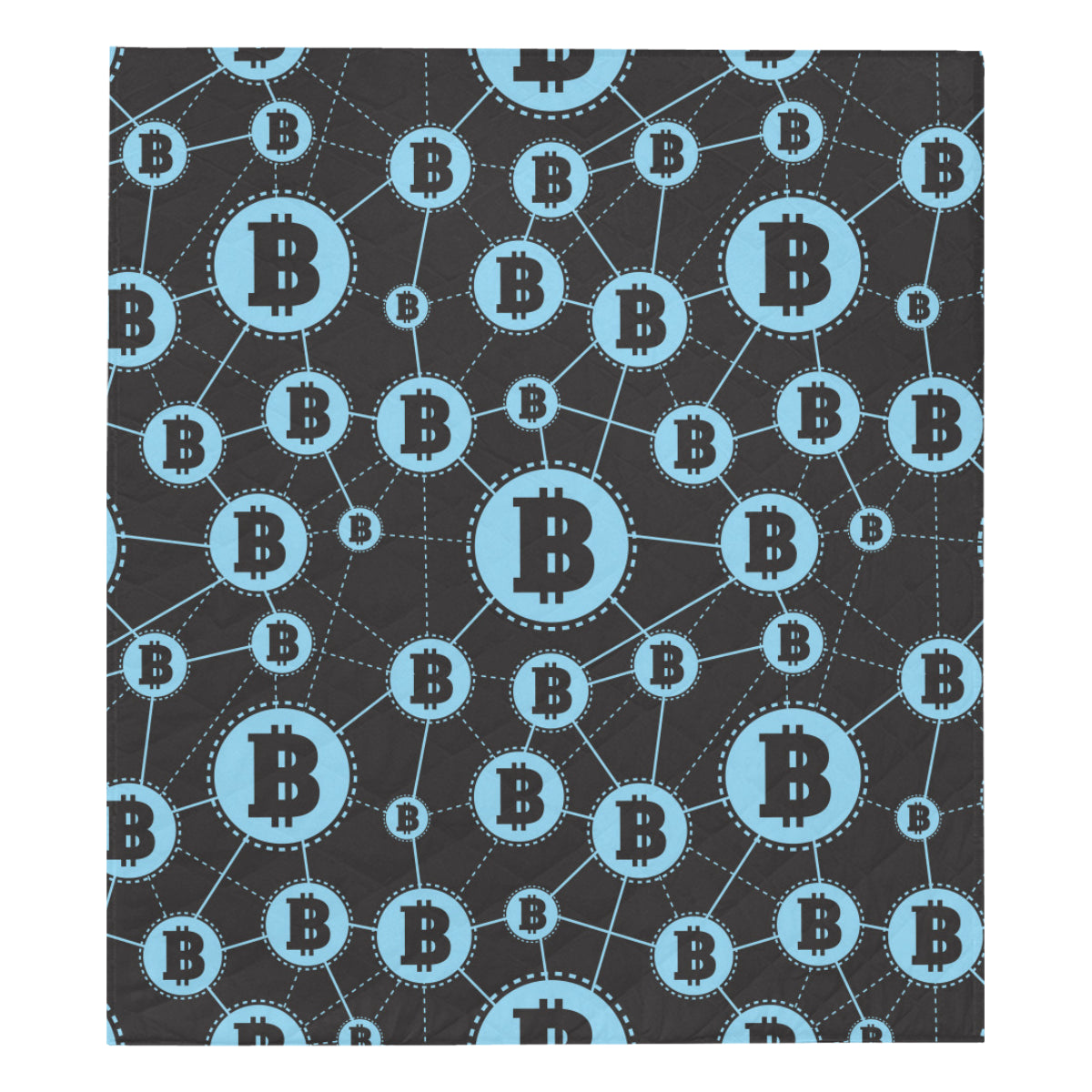 Cryptocurrency Pattern Print Design 02 Premium Quilt