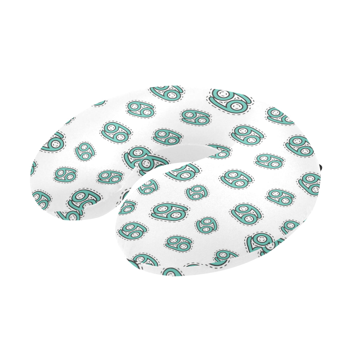 Cancer Zodiac Pattern Print Design 04 U-Shaped Travel Neck Pillow