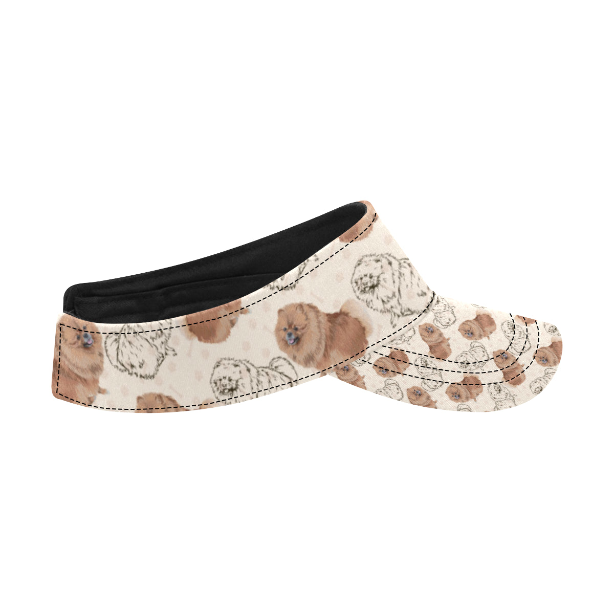 Pomeranians Pattern Print Design A01 Unisex Sun Visor