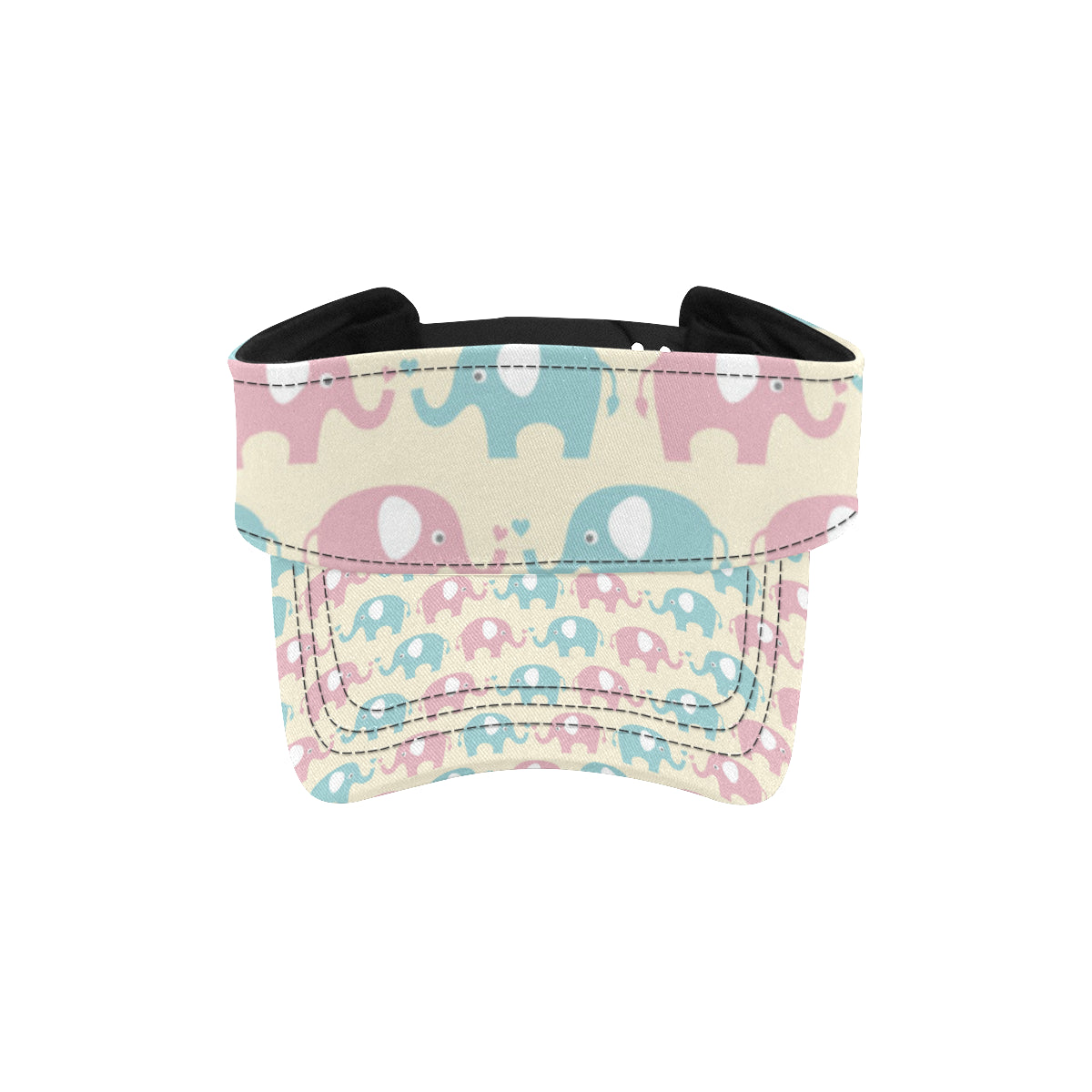 Elephant Baby Pastel Print Pattern Unisex Sun Visor