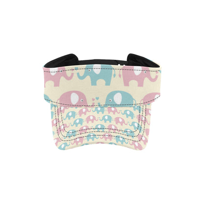Elephant Baby Pastel Print Pattern Unisex Sun Visor