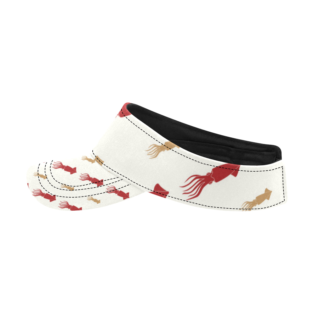 Giant Squid Pattern Print Design 01 Unisex Sun Visor