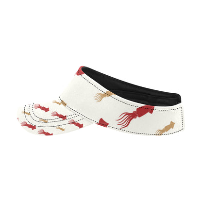 Giant Squid Pattern Print Design 01 Unisex Sun Visor