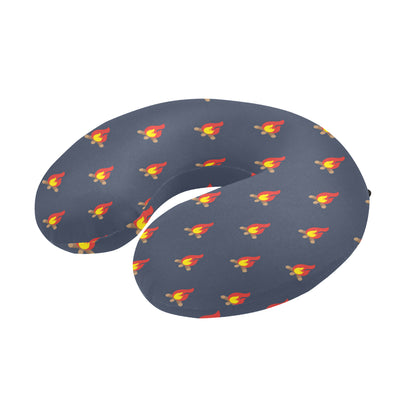 Campfire Pattern Print Design 02 U-Shaped Travel Neck Pillow