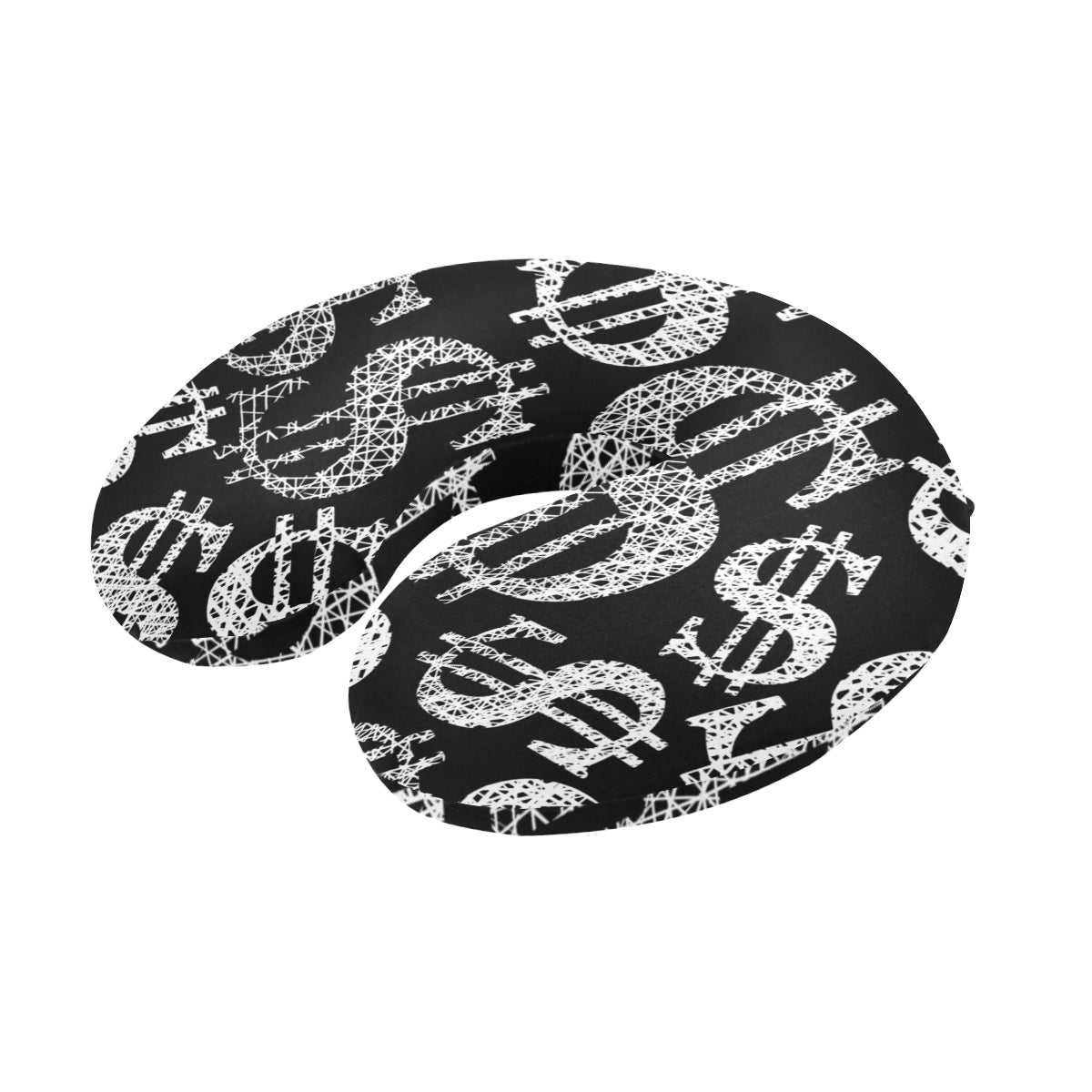 Money Pattern Print Design 02 U-Shaped Travel Neck Pillow