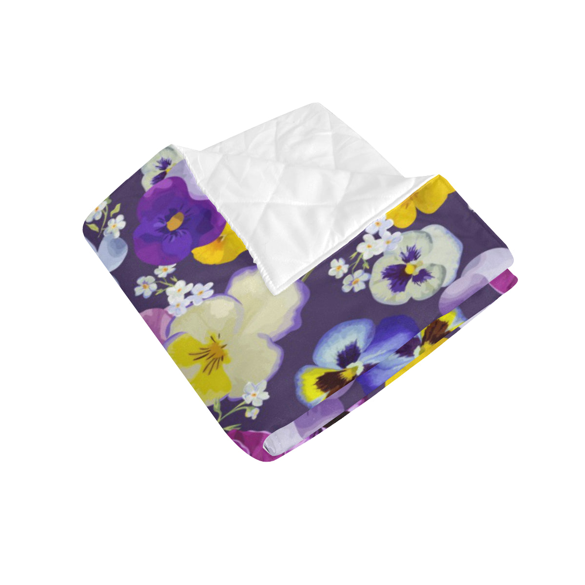 Pansy Pattern Print Design PS02 Premium Quilt