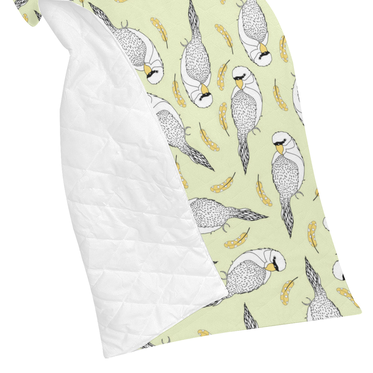 Parakeet Pattern Print Design A03 Premium Quilt