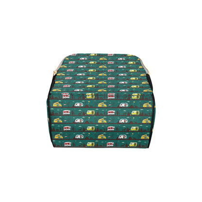 Camper Pattern Print Design 05 Diaper Bag Backpack