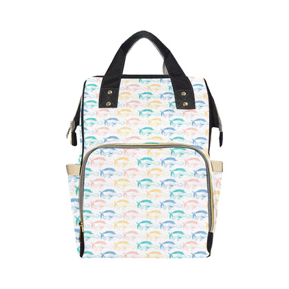 Armadillo Pattern Print Design 05 Diaper Bag Backpack