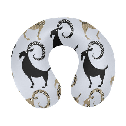 Goat Pattern Print Design 03 U-Shaped Travel Neck Pillow