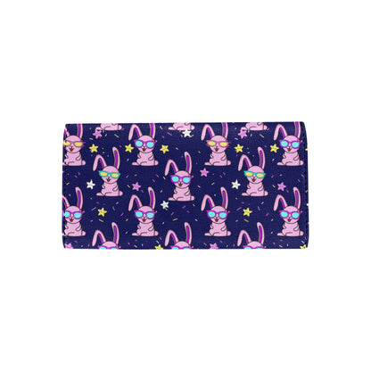 Rabbit Baby Pattern Print Design RB015 Women's Trifold Wallet