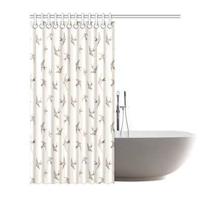 Swallow Bird Pattern Print Design 01 Shower Curtain