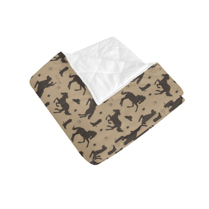 Cowboy Pattern Print Design 05 Premium Quilt