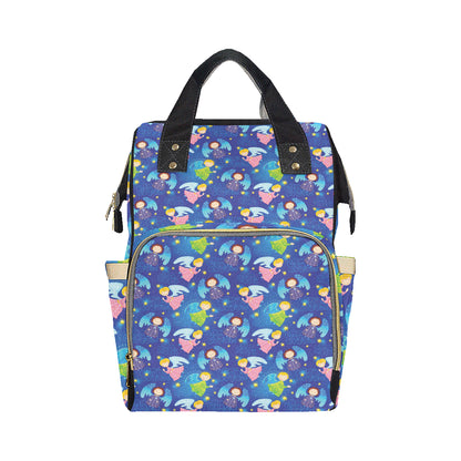 Angel Little Pattern Print Design 02 Diaper Bag Backpack