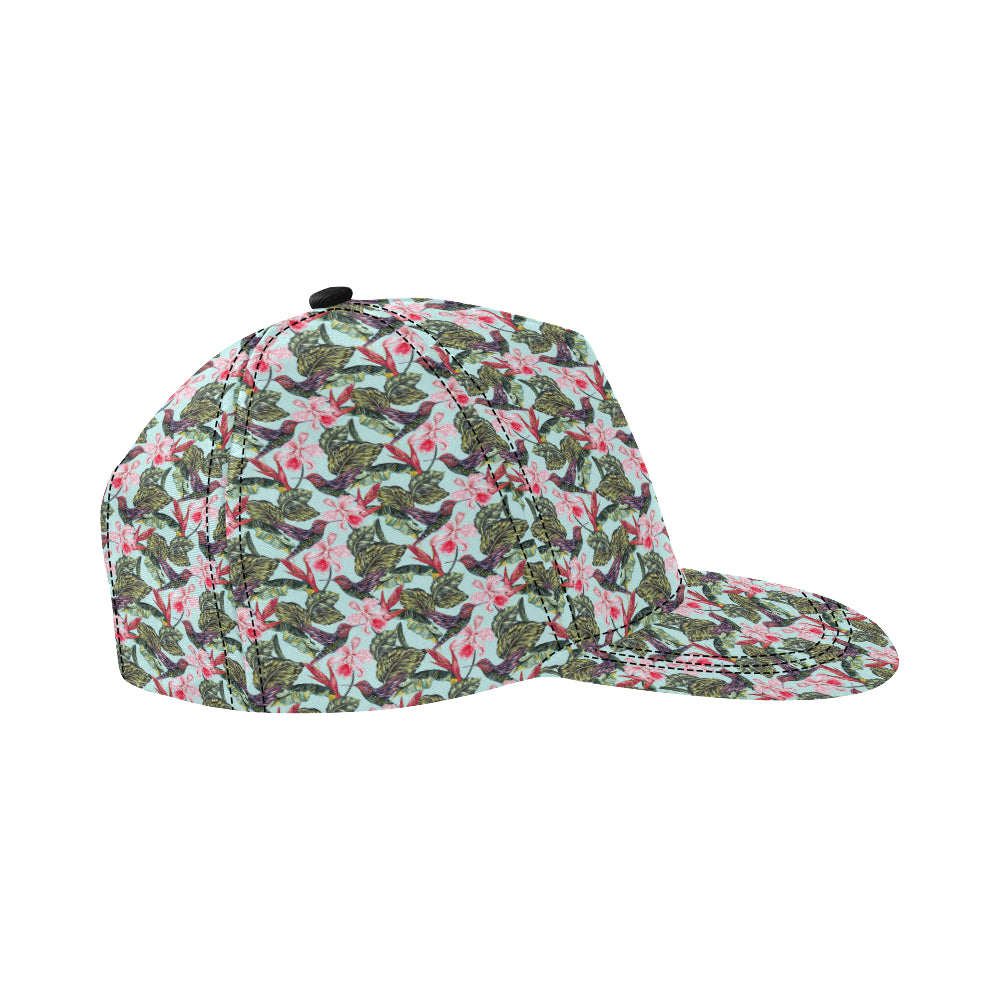 Hummingbird Cute Themed Print Snapback Cap