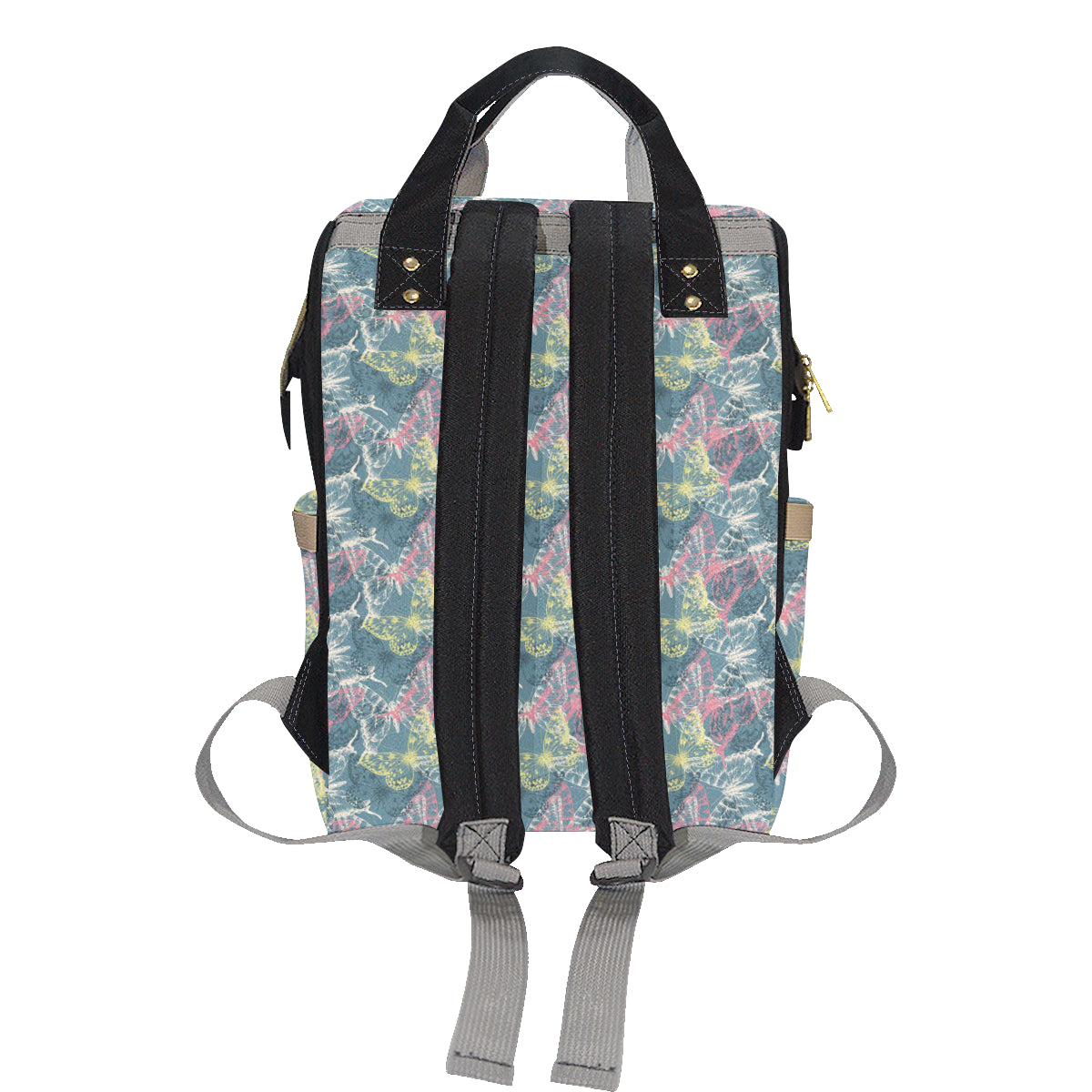 Butterfly Pattern Print Design 01 Diaper Bag Backpack