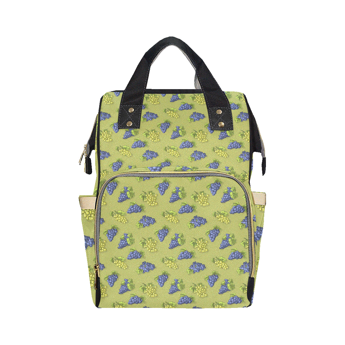 Grape Pattern Print Design GP08 Diaper Bag Backpack