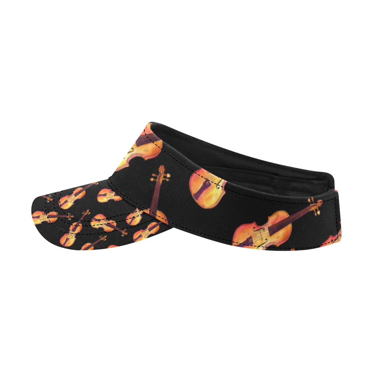 Violin Pattern Print Design 04 Unisex Sun Visor