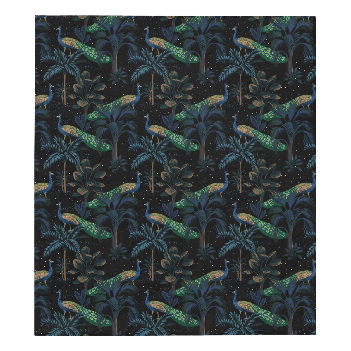 Rainforest Peacock Pattern Print Design A04 Premium Quilt