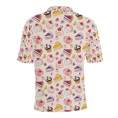 Cake Pattern Print Design 01 Men Polo Shirt