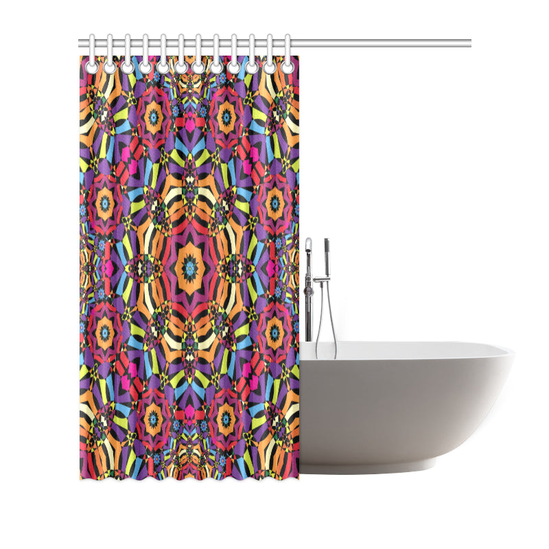Kaleidoscope Pattern Print Design 01 Shower Curtain
