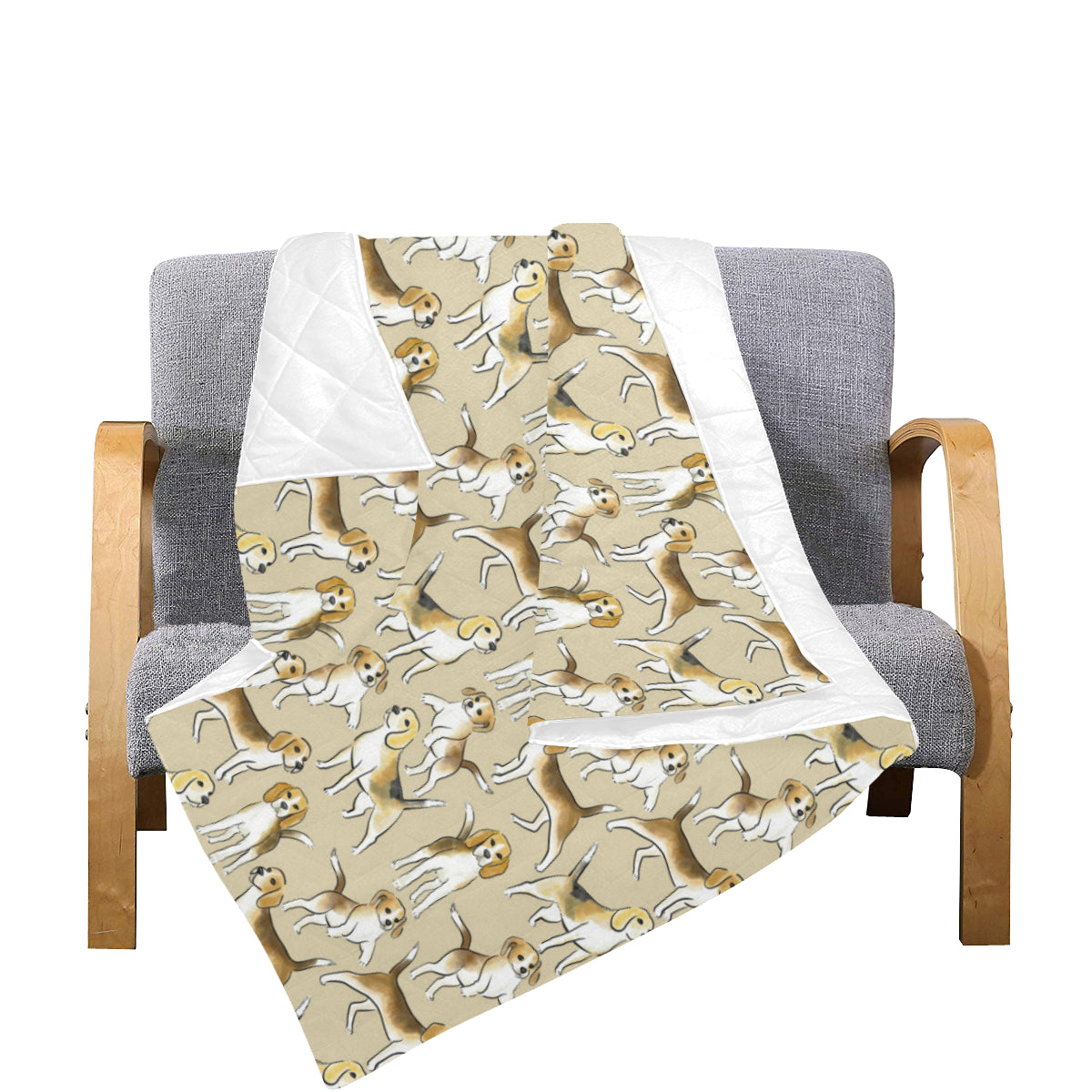 Beagle Pattern Print Design 04 Premium Quilt
