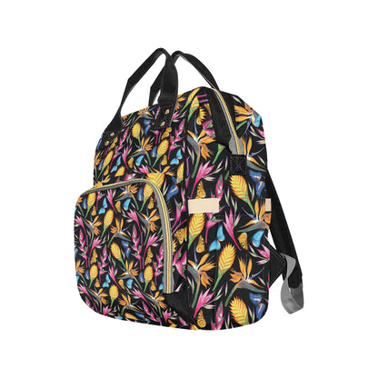 Tropical Flower Pattern Print Design TF016 Diaper Bag Backpack