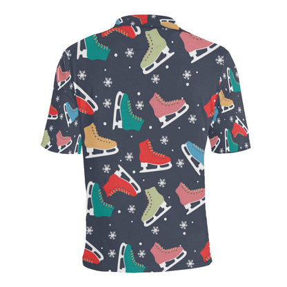 Ice Skate Pattern Print Design 04 Men Polo Shirt