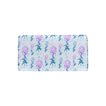 Lilac Pattern Print Design LI05 Women's Trifold Wallet