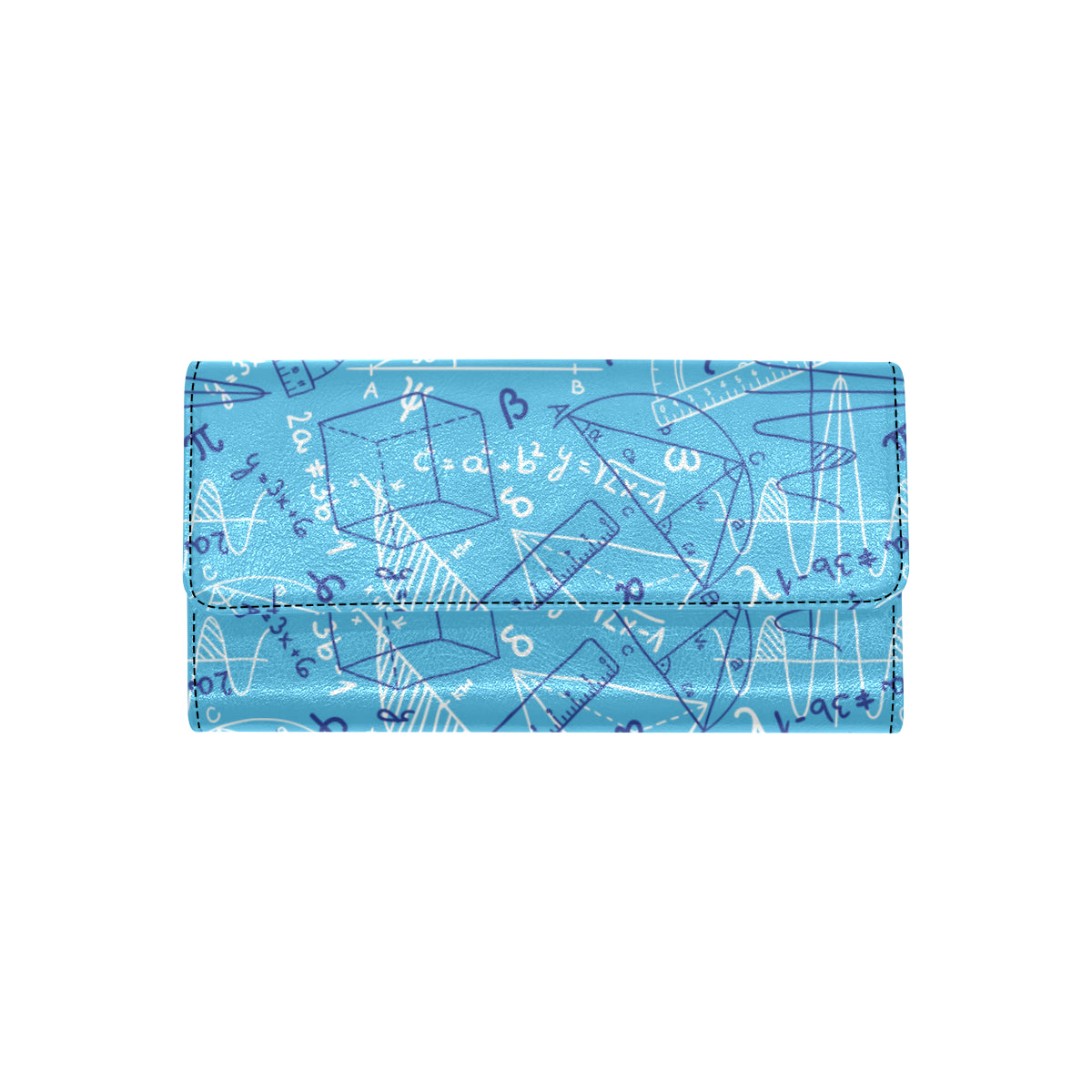 Math Pattern Print Design 02 Women's Trifold Wallet