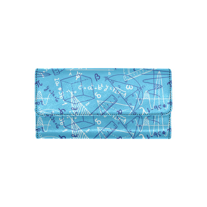 Math Pattern Print Design 02 Women's Trifold Wallet