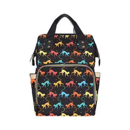 Monkey Pattern Print Design 01 Diaper Bag Backpack