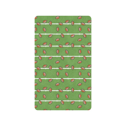 American Football on Field Themed Print Rubber Doormat