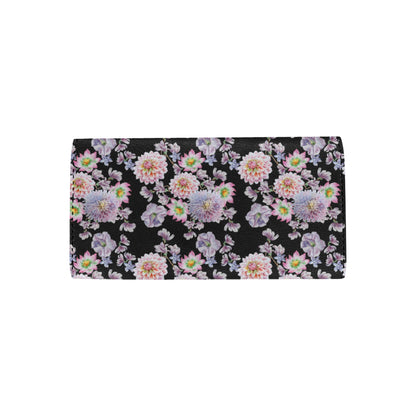 Dahlia Pattern Print Design DH012 Women's Trifold Wallet