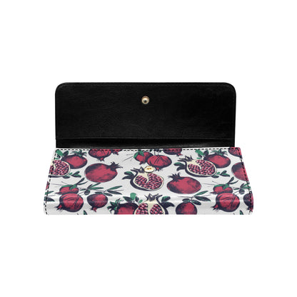 Pomegranate Pattern Print Design PG01 Women's Trifold Wallet