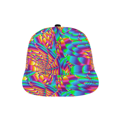 Psychedelic Trippy Pattern Snapback Cap
