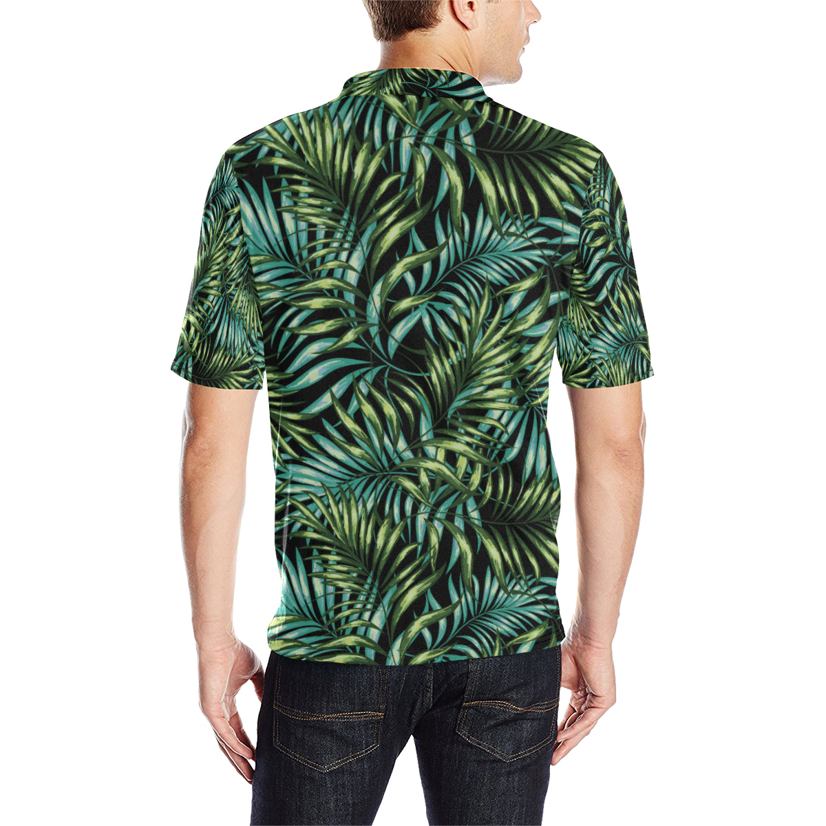 Tropical Flower Pattern Print Design TF08 Men Polo Shirt