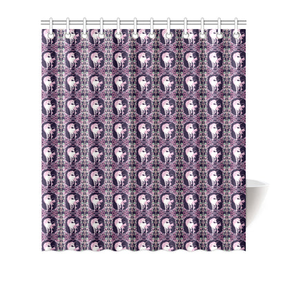 Unicorn Fantastic Flower Shower Curtain