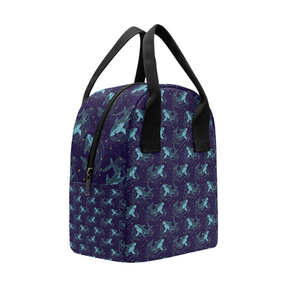 Shark Themed Print Insulated Lunch Bag