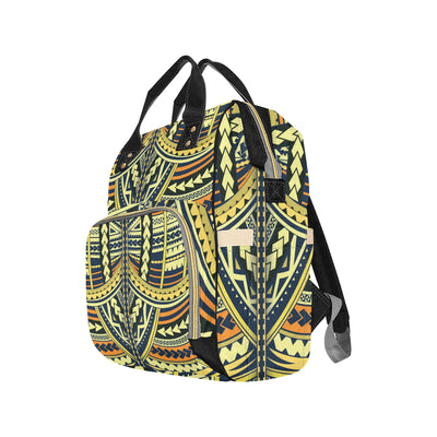 Polynesian Tattoo Print Diaper Bag Backpack