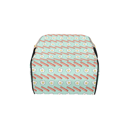 Bacon Sausage Pattern Print Design 01 Diaper Bag Backpack