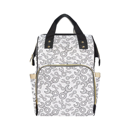 Mechanic Pattern Print Design 05 Diaper Bag Backpack