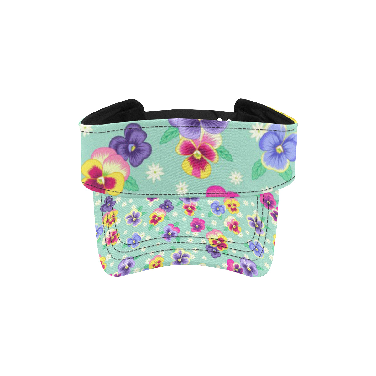 Pansy Pattern Print Design PS08 Unisex Sun Visor