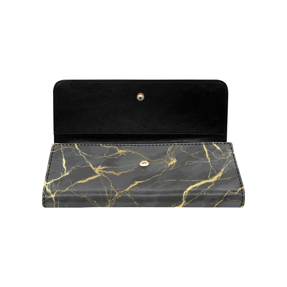 Marble Pattern Print Design 02 Women's Trifold Wallet