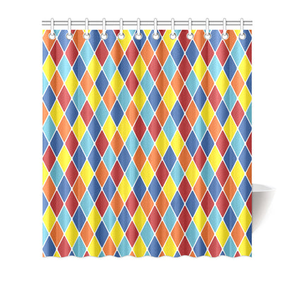 Harlequin Pattern Print Design 01 Shower Curtain
