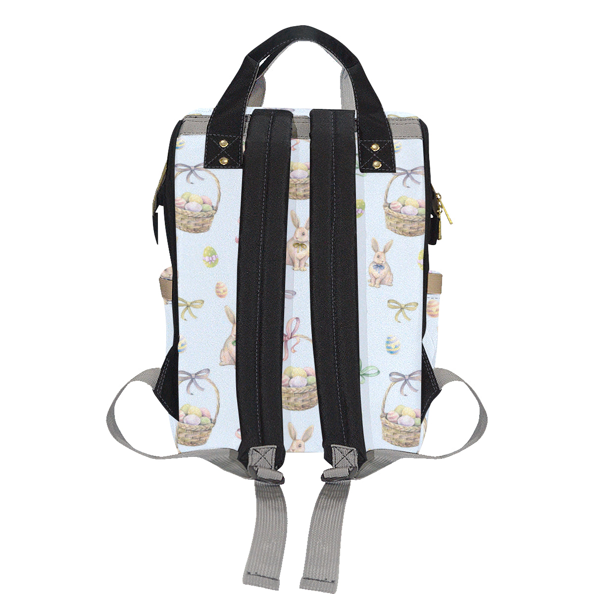 Rabbit Easter Eggs Pattern Print Design 03 Diaper Bag Backpack